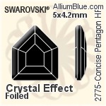 Swarovski Concise Pentagon Flat Back Hotfix (2775) 5x4.2mm - Color With Aluminum Foiling