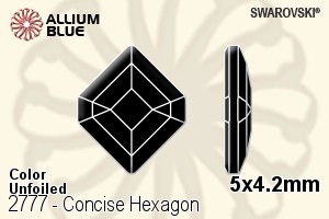Swarovski Concise Hexagon Flat Back No-Hotfix (2777) 5x4.2mm - Color Unfoiled - Click Image to Close