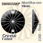 Swarovski Rivoli Sew-on Stone (3200) 12mm - Color (Half Coated) Unfoiled