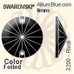 Swarovski Rivoli Sew-on Stone (3200) 16mm - Crystal Effect With Platinum Foiling