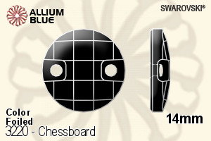 スワロフスキー Chessboard ソーオンストーン (3220) 14mm - カラー 裏面プラチナフォイル - ウインドウを閉じる