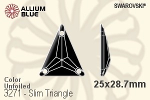 施華洛世奇 Slim Triangle 手縫石 (3271) 25x28.7mm - 顏色 無水銀底