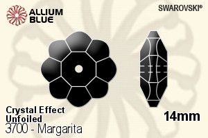 Swarovski Margarita Sew-on Stone (3700) 14mm - Crystal Effect Unfoiled - Click Image to Close