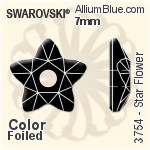 施华洛世奇 Star Flower 手缝石 (3754) 7mm - 透明白色 白金水银底