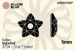 Swarovski Star Flower Sew-on Stone (3754) 5mm - Color Unfoiled - Haga Click en la Imagen para Cerrar