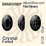 施華洛世奇 Octagon (TC) 花式石 (4610/2) 12x10mm - Clear Crystal With Green Gold Foiling