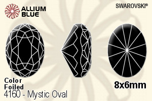 施華洛世奇 Mystic 橢圓形 花式石 (4160) 8x6mm - 顏色 白金水銀底 - 關閉視窗 >> 可點擊圖片
