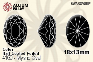 施华洛世奇 Mystic 椭圆形 花式石 (4160) 18x13mm - 颜色（半涂层） 白金水银底 - 关闭视窗 >> 可点击图片