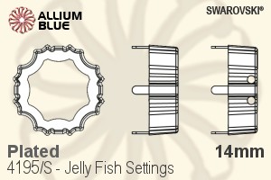 施华洛世奇 Jelly Fish花式石爪托 (4195/S) 14mm - 镀面 - 关闭视窗 >> 可点击图片
