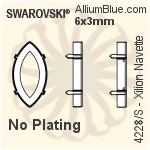 Swarovski Xilion Navette Settings (4228/S) 8x4mm - Plated