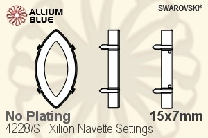 Swarovski Xilion Navette Settings (4228/S) 15x7mm - No Plating