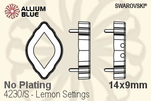 Swarovski Lemon Settings (4230/S) 14x9mm - No Plating - Click Image to Close