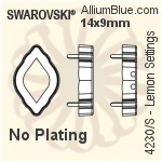 Swarovski Lemon Settings (4230/S) 19x12mm - No Plating