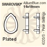 Swarovski Pear Settings (4320/S) 10x7mm - No Plating