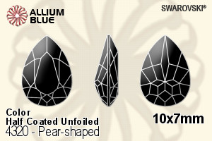 Swarovski Pear-shaped Fancy Stone (4320) 10x7mm - Color (Half Coated) Unfoiled - Click Image to Close