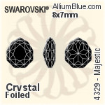 施华洛世奇 Majestic 花式石 (4329) 8x7mm - 颜色（半涂层） 无水银底