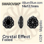 Swarovski Majestic Fancy Stone (4329) 14x12.1mm - Color (Half Coated) Unfoiled
