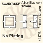 Swarovski Princess Square Settings (4447/S) 12mm - Plated