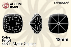 施华洛世奇 Mystic 正方形 花式石 (4460) 18mm - 颜色 白金水银底 - 关闭视窗 >> 可点击图片
