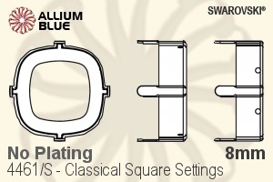 スワロフスキー Classical Squareファンシーストーン石座 (4461/S) 8mm - メッキなし - ウインドウを閉じる