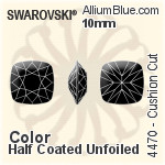 Swarovski Cushion Cut Fancy Stone (4470) 10mm - Crystal Effect Unfoiled