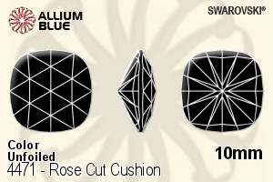 Swarovski Rose Cut Cushion Fancy Stone (4471) 10mm - Color Unfoiled - Click Image to Close