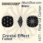 Swarovski Rose Cut Cushion Fancy Stone (4471) 12mm - Color With Platinum Foiling