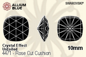 Swarovski Rose Cut Cushion Fancy Stone (4471) 10mm - Crystal Effect Unfoiled - Haga Click en la Imagen para Cerrar