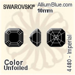 Swarovski De-Art Flat Fancy Stone (4766) 38x21mm - Clear Crystal With Platinum Foiling