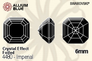 Swarovski Imperial Fancy Stone (4480) 6mm - Crystal Effect With Platinum Foiling - Haga Click en la Imagen para Cerrar