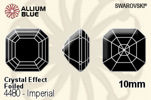 Swarovski Imperial Fancy Stone (4480) 10mm - Crystal Effect With Platinum Foiling - Haga Click en la Imagen para Cerrar