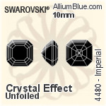 Swarovski De-Art Flat Fancy Stone (4766) 38x21mm - Clear Crystal With Platinum Foiling