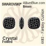 Swarovski Fantasy Cushion Fancy Stone (4483) 10mm - Crystal Effect Unfoiled