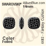 Swarovski Fantasy Cushion Fancy Stone (4483) 12mm - Color Unfoiled