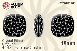 施华洛世奇 Fantasy Cushion 花式石 (4483) 10mm - 白色（半涂层） 无水银底