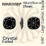 Swarovski Large Cushion Square Fancy Stone (4487) 27mm - Color With Platinum Foiling