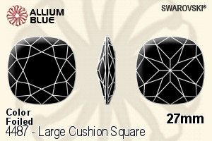 Swarovski Large Cushion Square Fancy Stone (4487) 27mm - Color With Platinum Foiling