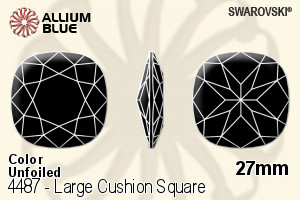 施華洛世奇 Large Cushion 正方形 花式石 (4487) 27mm - 顏色 無水銀底