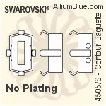 Swarovski Contour Baguette Settings (4505/S) 14x8mm - Plated