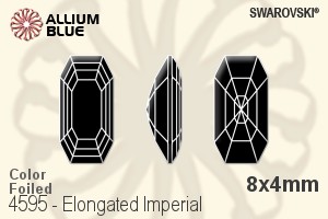 施華洛世奇 Elongated Imperial 花式石 (4595) 8x4mm - 顏色 白金水銀底 - 關閉視窗 >> 可點擊圖片