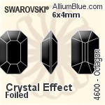 Swarovski Octagon Fancy Stone (4600) 6x4mm - Color With Platinum Foiling