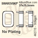 Swarovski Octagon Settings (4627/S) 37x25.5mm - Plated