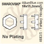 Swarovski Fantasy Hexagon Settings (4683/S) 14x15.8mm - No Plating