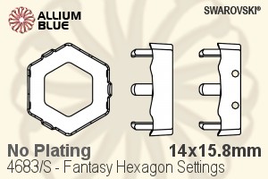 施華洛世奇 Fantasy Hexagon花式石爪托 (4683/S) 14x15.8mm - 無鍍層
