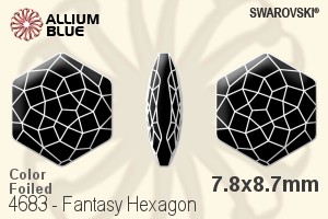 施华洛世奇 Fantasy Hexagon 花式石 (4683) 7.8x8.7mm - 颜色 白金水银底 - 关闭视窗 >> 可点击图片