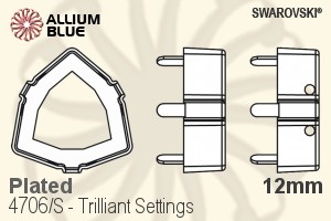 Swarovski Trilliant Settings (4706/S) 12mm - Plated - Click Image to Close