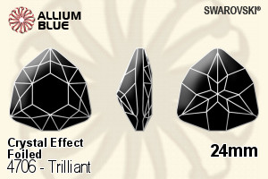 Swarovski Trilliant Fancy Stone (4706) 24mm - Crystal Effect With Platinum Foiling - Click Image to Close
