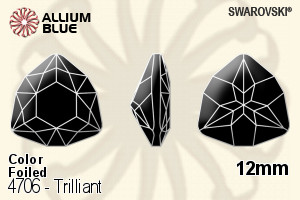 Swarovski Trilliant Fancy Stone (4706) 12mm - Color With Platinum Foiling - Haga Click en la Imagen para Cerrar