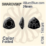 施华洛世奇 Trilliant 花式石 (4706) 17mm - 白色（半涂层） 白金水银底