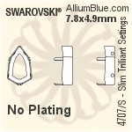 Swarovski Slim Trilliant Settings (4707/S) 13.6x8.6mm - No Plating